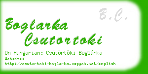 boglarka csutortoki business card